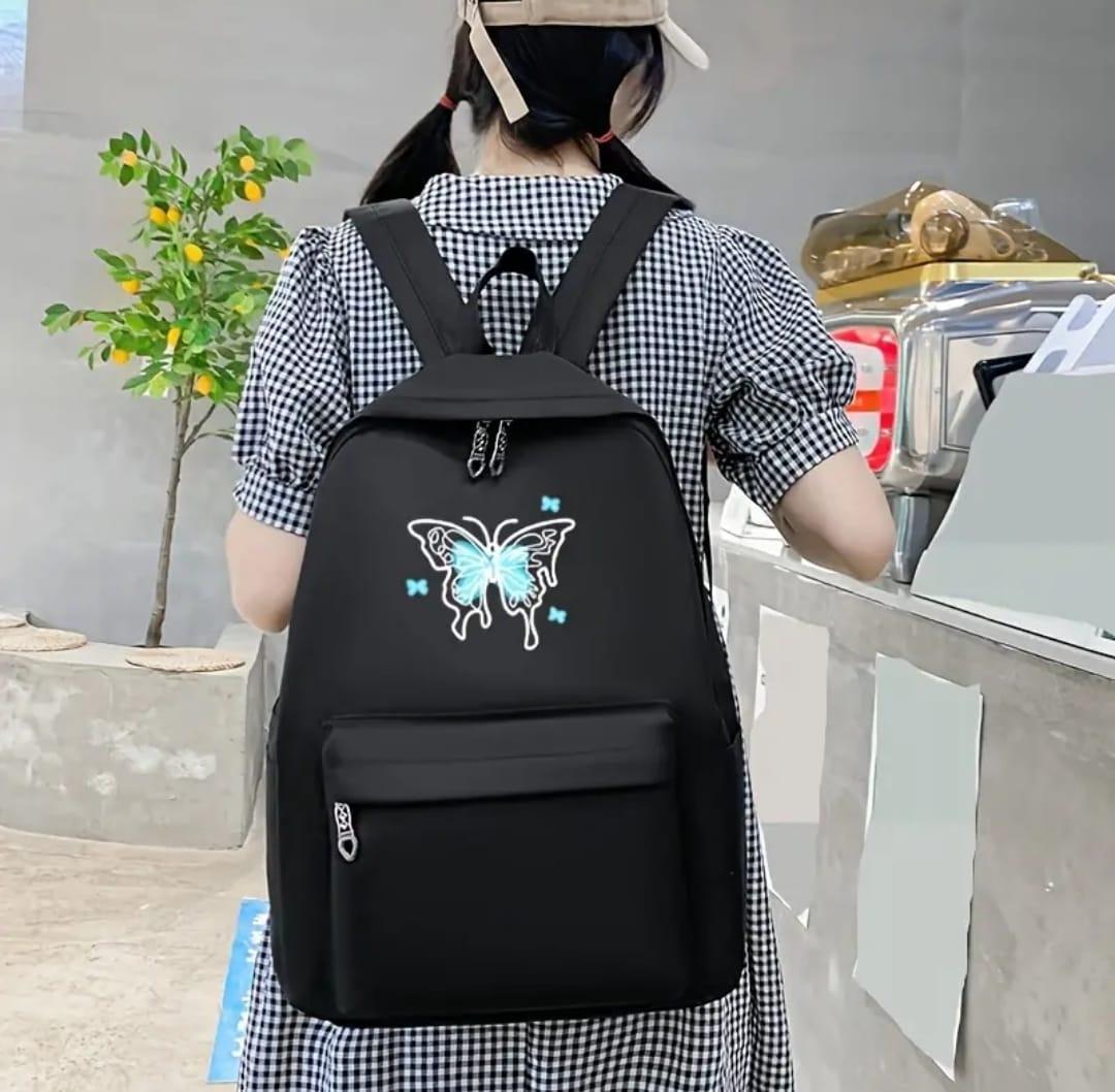 Girl's Butterfly Printed Multipurpose Bag