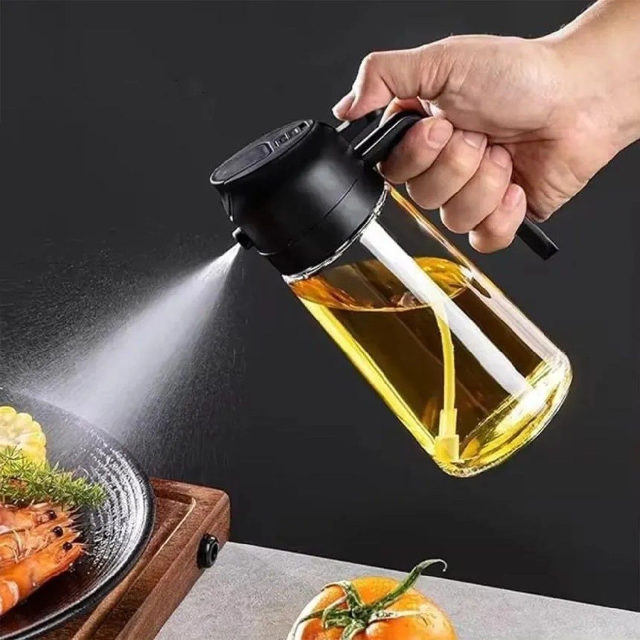 Clear Glass Oil Bottle for Cooking – Durable & Elegant Design