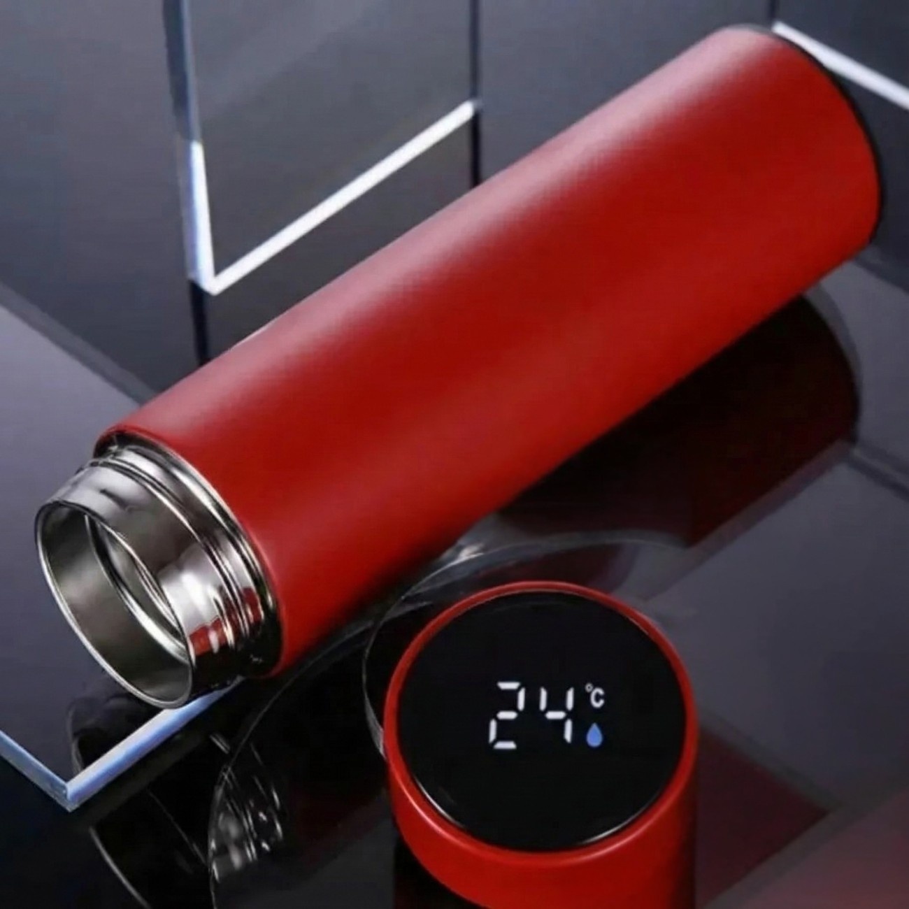 LED Temperature Display Smart Water Bottle – 500ml Stainless Steel Thermos Flask