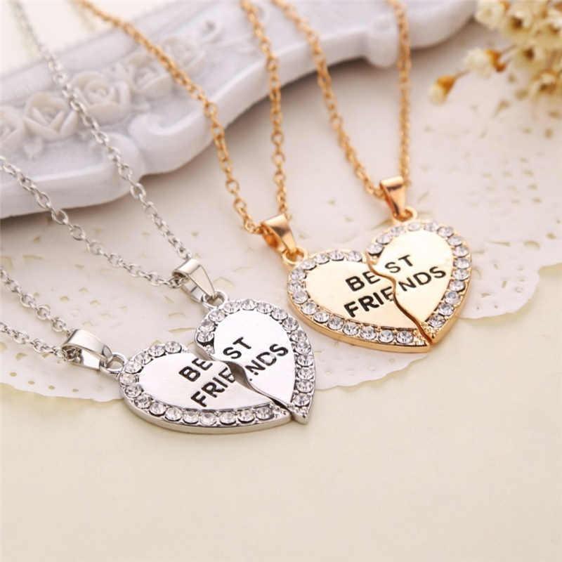 2 Pairs Best Friend Necklace - Golden & Silver