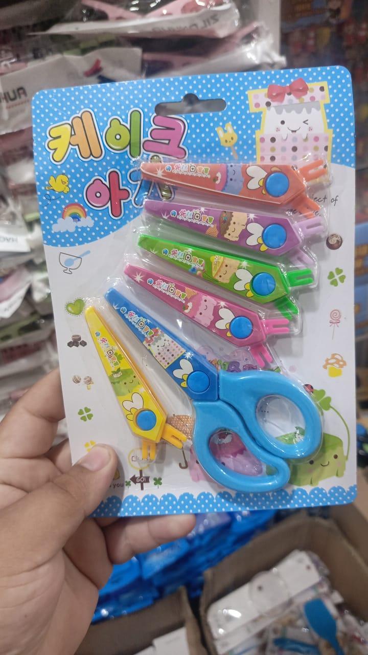 6 Pcs Multicolor Safe Scissors Set - Safe for Kids with Comfortable Grip and Rounded Tips