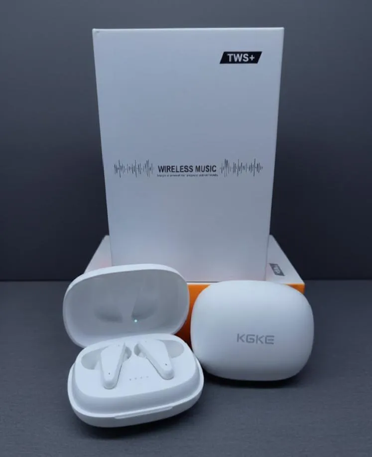 KGKE White Long-Lasting Battery With Fast Charge Earbuds