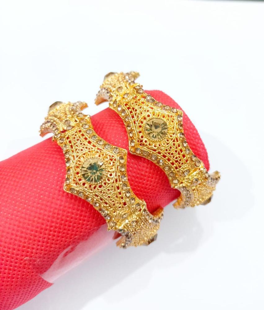 2 Pcs Gold-Plated Bangles