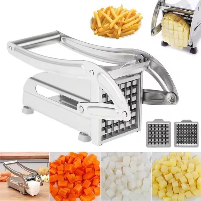 Compact Stainless Steel Vegetable Cutter - 1 Pc for Easy Cleaning and Ultimate Durability